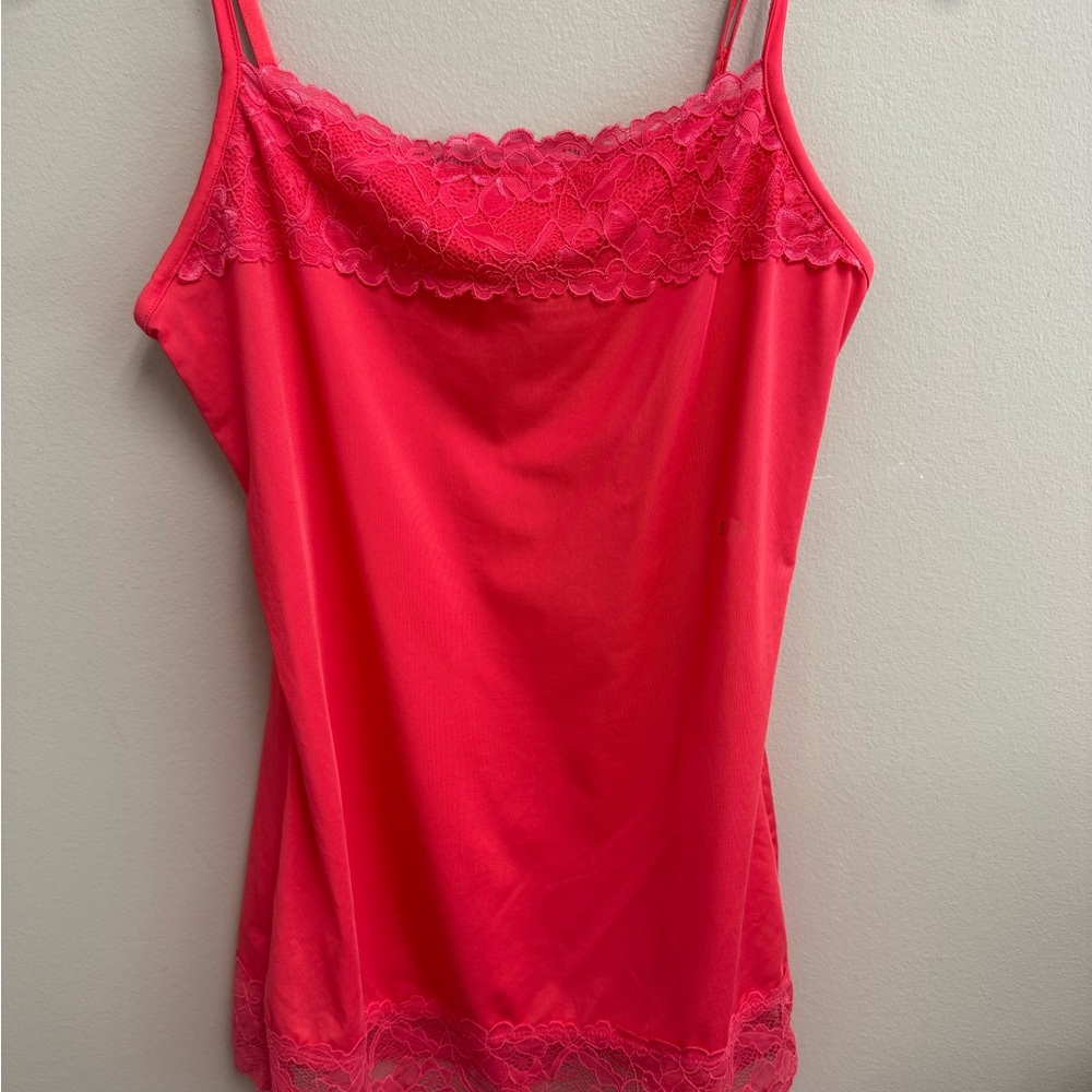 Maurices Vibrant Red Lace Tank Top small NWT Y2K Britney Paris hot pink